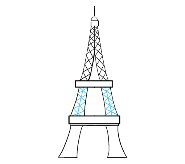 Эйфелева башня для срисовки