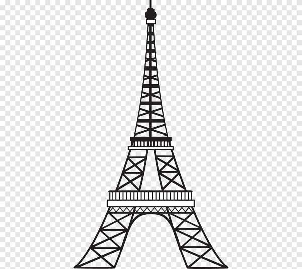 Поэтапное рисование Эйфелевой башни