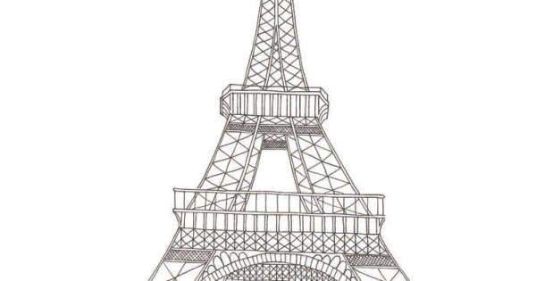 Раскраска эльфелева башня