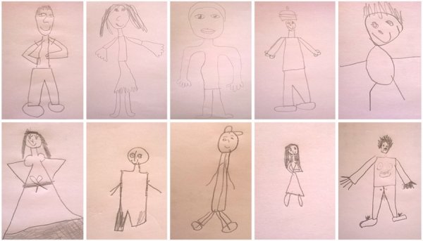 Нарисовать человека ребенку 8 лет