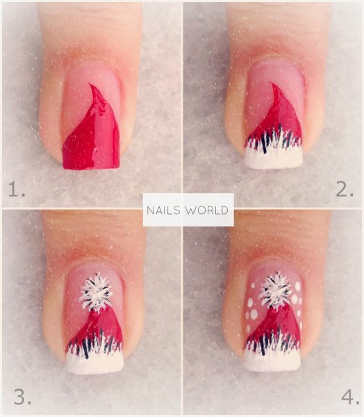 Пошаговый маникюр на новый год