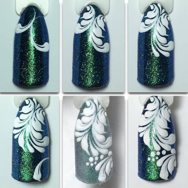 Снежинки на ногтях