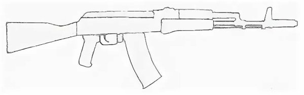 АК 47 рисунок сбоку