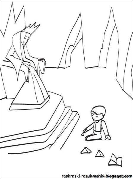 Снежная Королева в полный рост рисунок