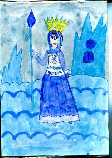 Рисунок к сказке Снежная Королева легкий