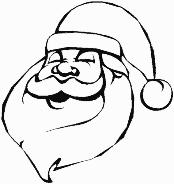 Голова Деда Мороза карандашом