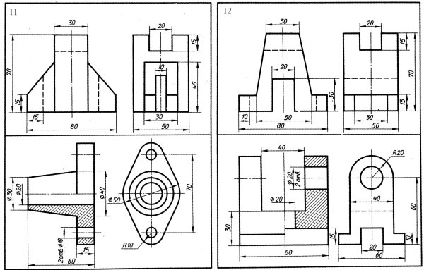 Проекционный чертеж Инженерная Графика