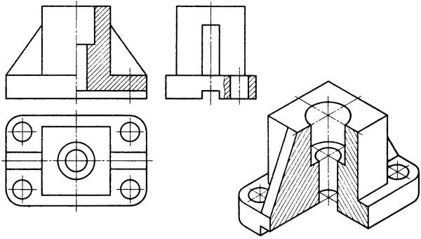 Профильный разрез Инженерная Графика