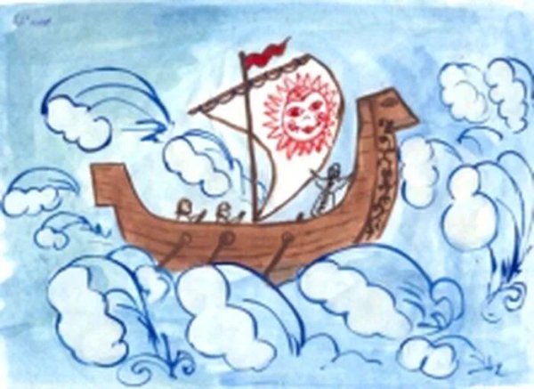 Иллюстрация к сказке Пушкина о царе Салтане для детей