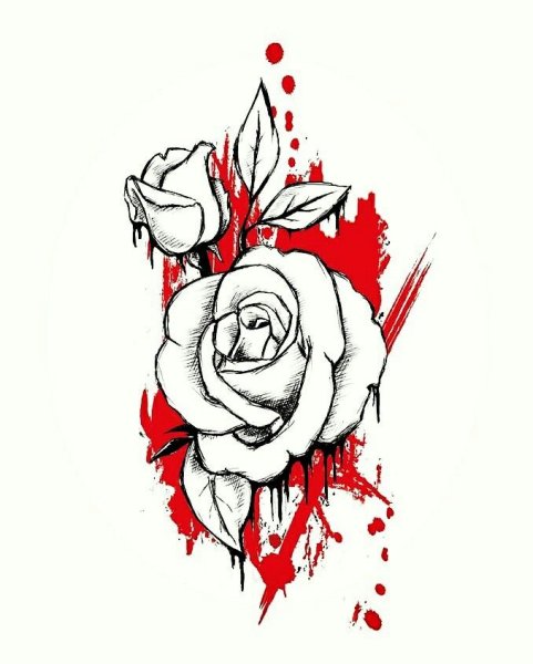 Красно черные тату эскизы