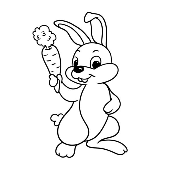 Новогодний кролик раскраска