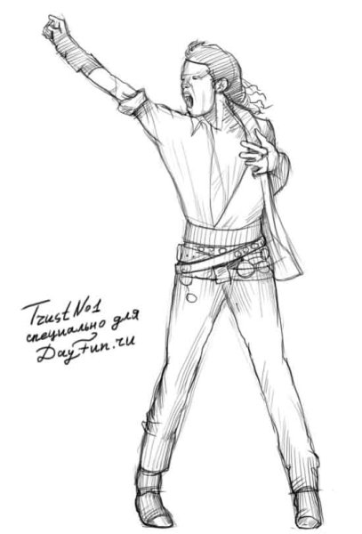 Майкл Джексон карандашом в полный рост