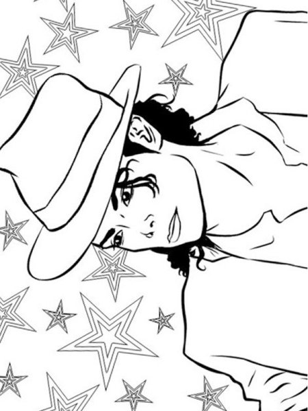 Раскраска Майкл Джексон для детей