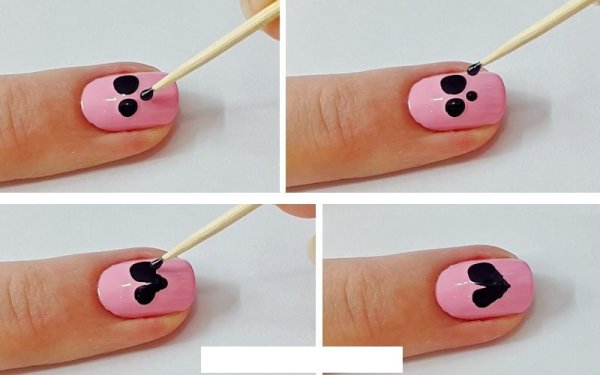 Рисунки на ногтях легкие