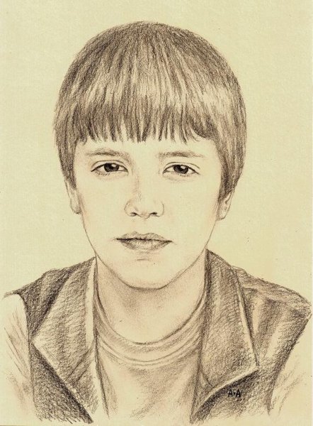 Портрет мальчика карандашом