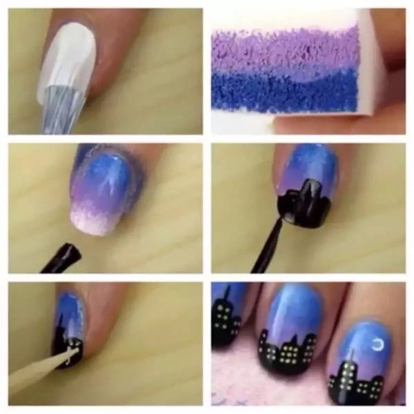 Рисунки для маникюра для начинающих легкие на ногти