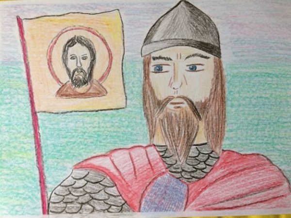 Александр Невский рисунок детский