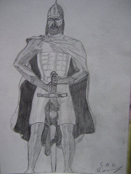 Александр Невский карандашом