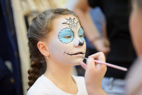 Аквагрим для детей Хэллоуин для девочек