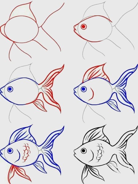 Рисование рыбки