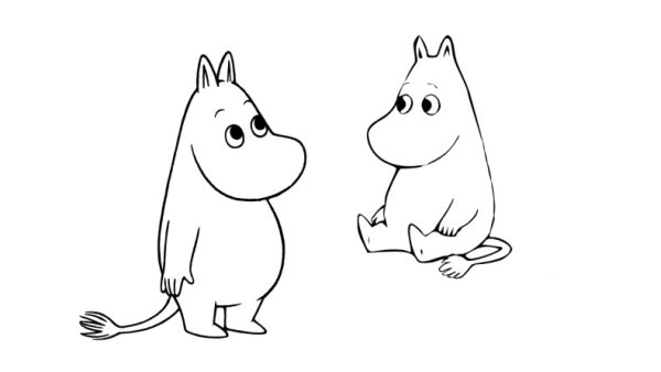 Мумий Тролль мультик раскраска