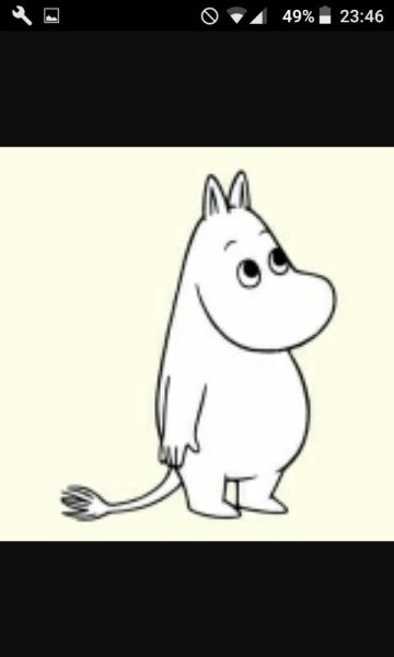 Мумий Тролль рисунок для срисовки