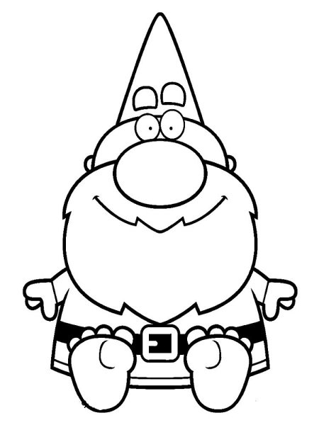 Много гномиков раскраска