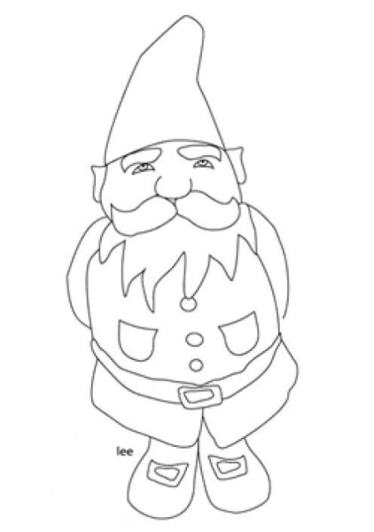 Новогодние гномики раскраска