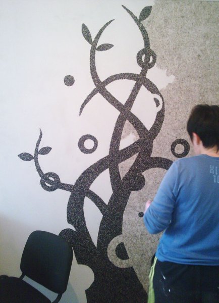 Жидкие обои рисунки на стенах