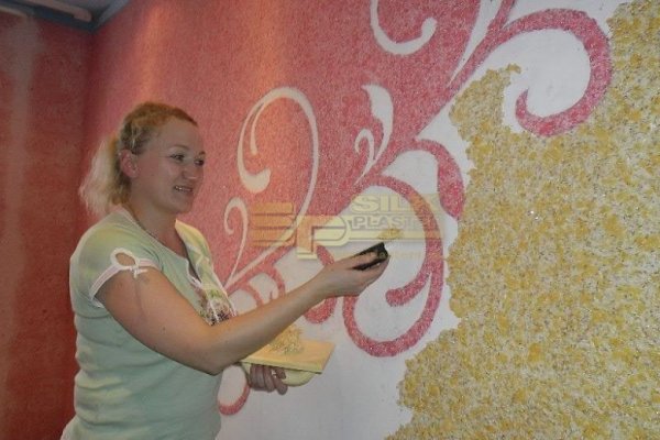 Декор стен жидкими обоями своими руками