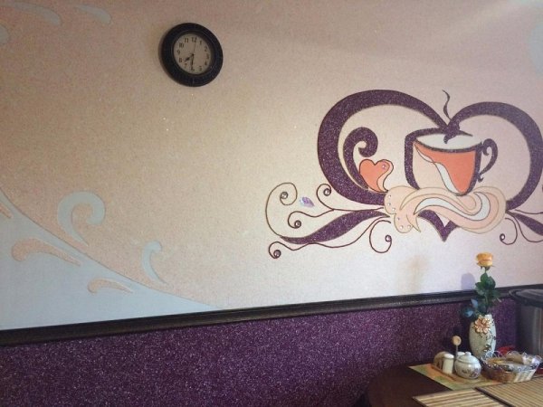 Жидкие обои рисунки на стенах