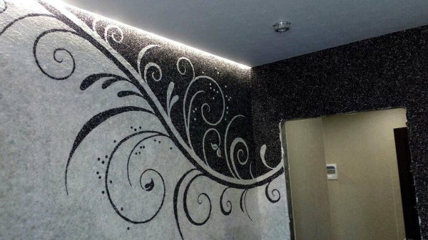 Жидкие обои рисунки на стенах