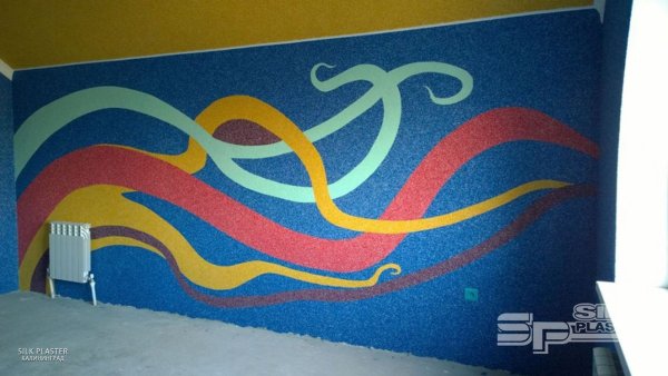 Абстракция жидкими обоями