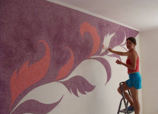 Декор жидкими обоями