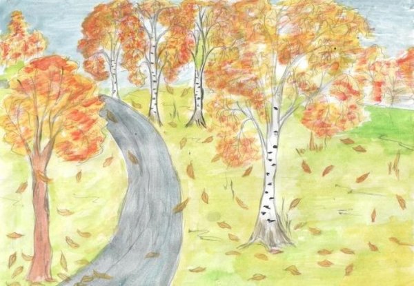 Рисунок на тему осень