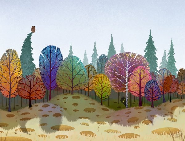 Пейзаж с перспективой рисунок