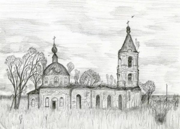 Рисунки храмов и церквей
