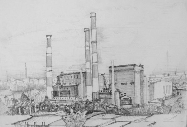 Завод карандашом