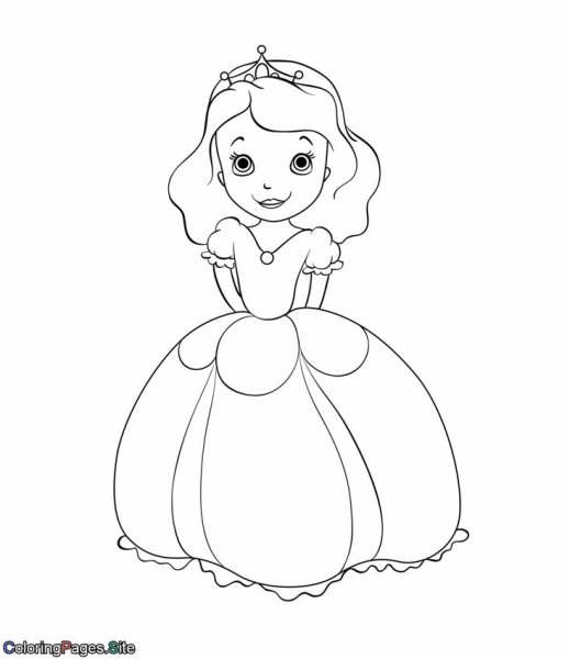 Раскраски для детей 3-4 лет принцессы