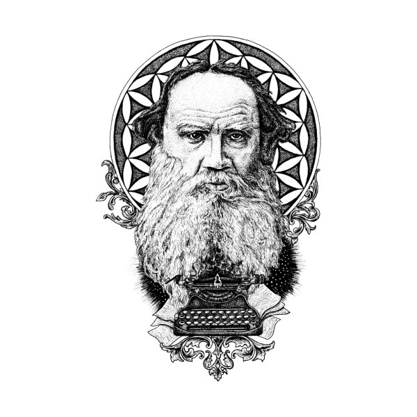 Портрет Льва Николаевича Толстого карандашом