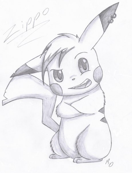 Пикачу рисунок карандашом