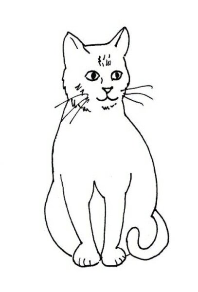 Кот карандашом для детей