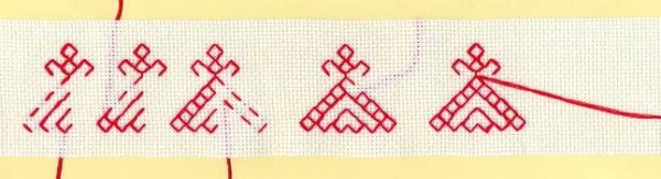 Несложная вышивка в стиле орнамента