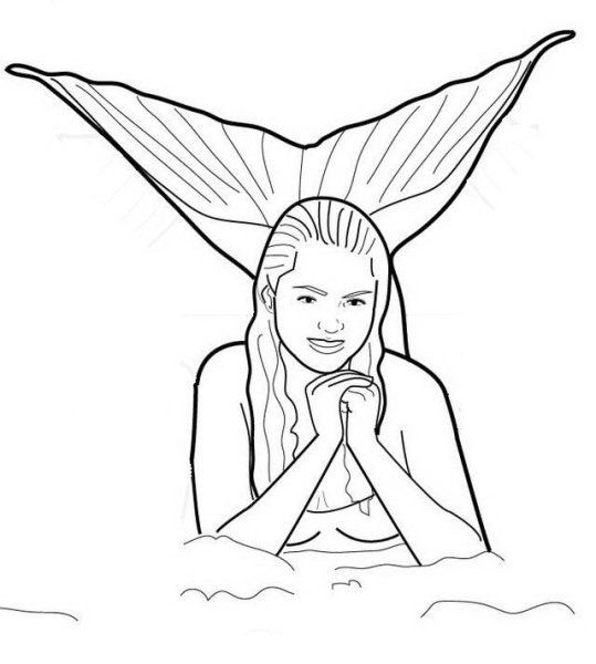 Раскраска русалки острова мако