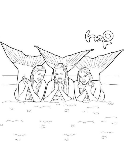 Раскраска h2o просто Добавь воды