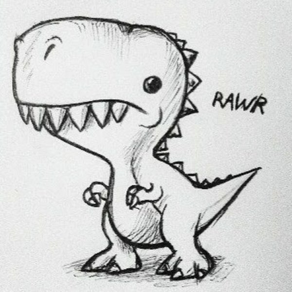 Эскиз динозаврика