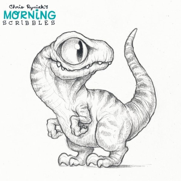 Динозавры карандашом для срисовки