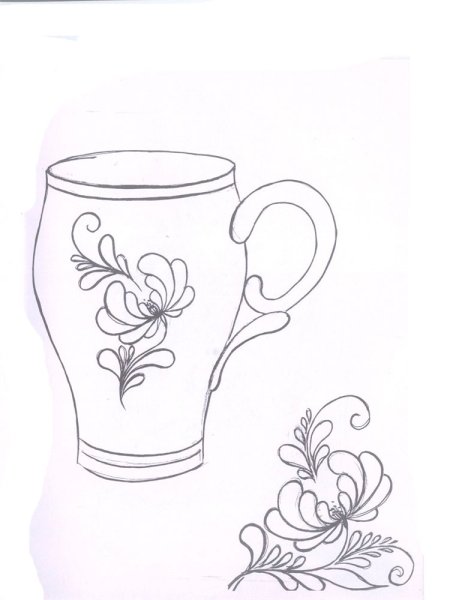 Гжель раскраска