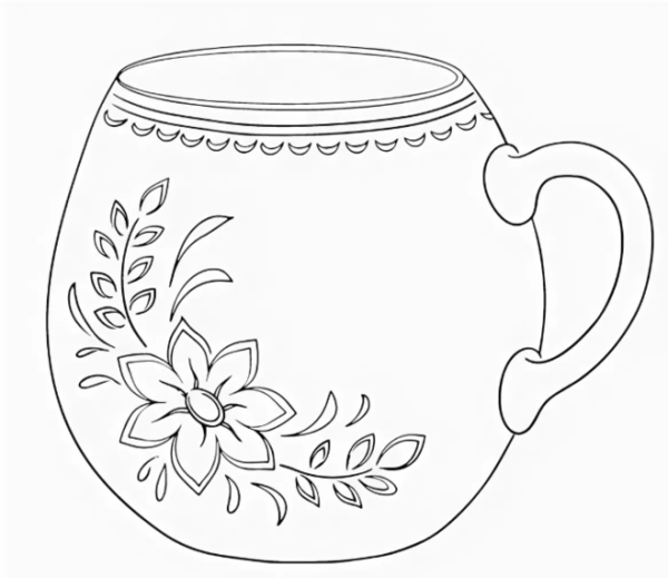 Этапы росписи тарелки Гжель