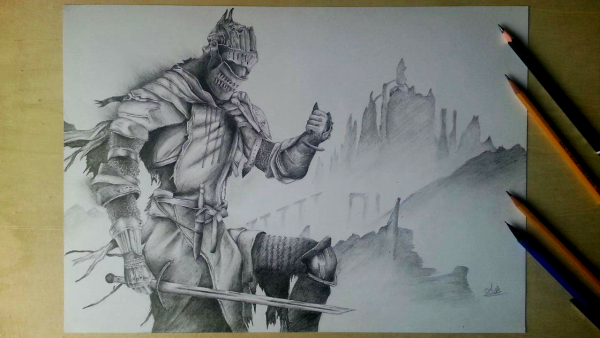 Dark Souls 3 рисунки карандашом